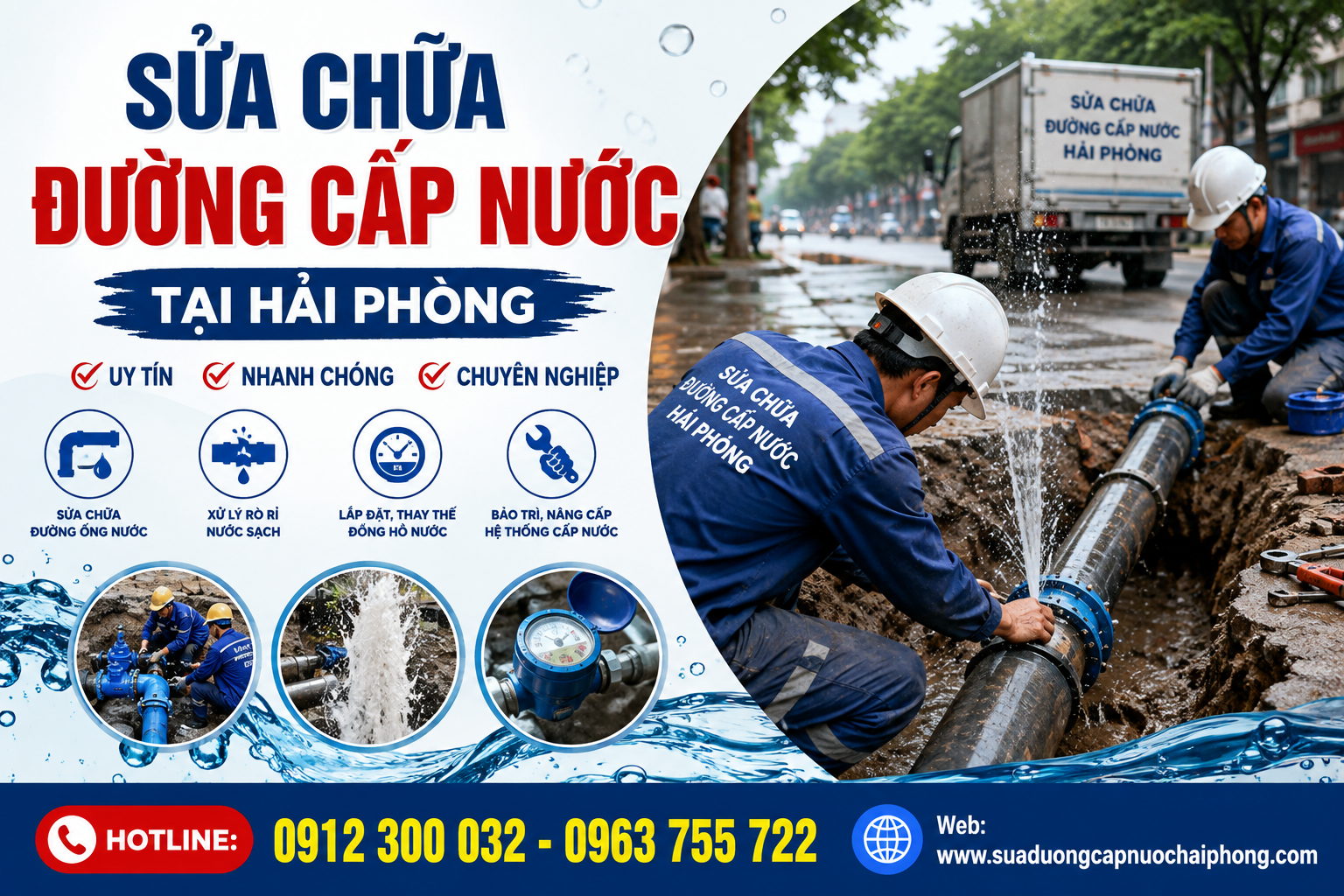Dịch Vụ Sửa Chữa Đường Ống Nước Bị Vỡ Tại Hải Phòng – Nhanh Chóng, Chính Xác