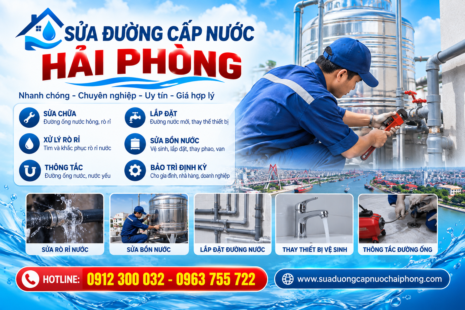 Sửa Đường Cấp Nước Hải Phòng – Thợ Sửa Ống Nước Tại Nhà Uy Tín